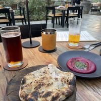 Blue corn and wholemeal bread, beetroot and ginger puree with chimichurri  at Suelo Sur in San Jose Del Cabo