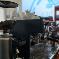Beautiful coffee machine at Koh Beans in Koh Samui