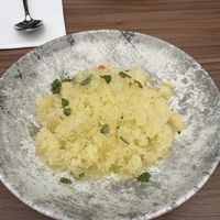 Pineapple and kafir lime granita   at Miss Pearl Bar + Dining in Southbank