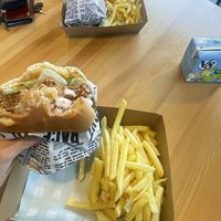 “aussie burger” - only $12 (with there special one atm) 😻😻  at Everdale Cafe & Gelato in Springvale