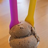 Chocolate hazelnut gelato at Everdale Cafe & Gelato in Springvale