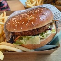 Chick'n burger at Everdale Cafe & Gelato in Springvale