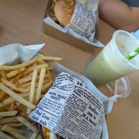 Yummy burgers at Everdale Cafe & Gelato in Springvale