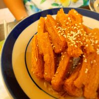 Vegan fake meat at Cỏ Ba Lá Vegetarian in Ho Chi Minh City