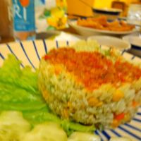 Spicy rice at Cỏ Ba Lá Vegetarian in Ho Chi Minh City