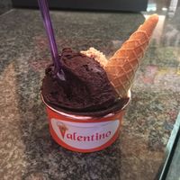 chocolate and cappuccino vegan gelato at Gelateria Valentino in Rome