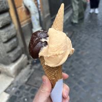 Chocolate and melon  at Gelateria Valentino in Rome