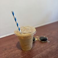 April ‘26 | oat milk latte  at Little Bagel Co in Bristol