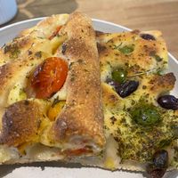 Tomato & olive focaccias at Rya Bakehouse in Central Singapore