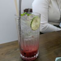 Strawberry soda at The Seeds Plant-Based Foods & Desserts in Hoi An