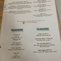 Menu as of dec 25  at The Seeds Plant-Based Foods & Desserts in Hoi An