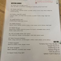 Menu as of dec 25  at The Seeds Plant-Based Foods & Desserts in Hoi An