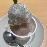 Matcha and strawberry mochi ice cream  at HND - Diversity Diner - T3 - Departures in Tokyo