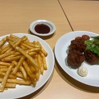 French fries and karaage  at HND - Diversity Diner - T3 - Departures in Tokyo
