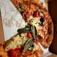 Had a few slices before I remembered to take a photo. Oops! Too yummy 😋 at Waka Waka Pizza in Manchester