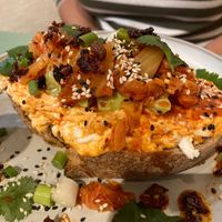 Vegan cream cheese with kimchi and avocado at LUA Coffee & Treats in Zwolle