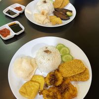 Both these dishes were amazing, with mock meats, tofu and tempeh   at CURRYPUFF VEGGIE in Jakarta