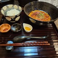 Chili mapo tofu at tsuminaki Mapo Tofu - 罪無き麻婆豆腐 in Tokyo