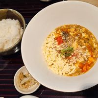 Cheese curry Mapo Tofu at tsuminaki Mapo Tofu - 罪無き麻婆豆腐 in Tokyo
