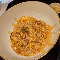 White Sesame Mapo Tofu with noodles at tsuminaki Mapo Tofu - 罪無き麻婆豆腐 in Tokyo