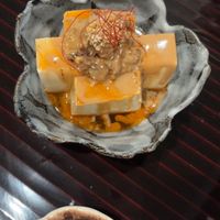 I only have the pic of the cold starter - the rest we ate to fast  at tsuminaki Mapo Tofu - 罪無き麻婆豆腐 in Tokyo