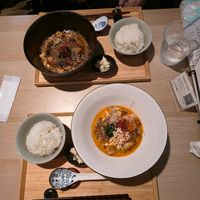 Sichuan Pepper and "White and red" (sesame paste with red chili peppers) Mapo Tofu at tsuminaki Mapo Tofu - 罪無き麻婆豆腐 in Tokyo