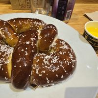 Bavarian pretzel sub margarine for the cheese dip 😘 at ANC - 49th State Brewing - Ted Stevens Concourse C in Anchorage