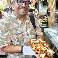 Me with vegan nacho chips 🤣  at Funky Chips in North West London