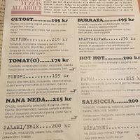 Deg menu  at Deg in Gothenburg