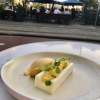 vegan mango dessert  at Bar Baut in Amsterdam