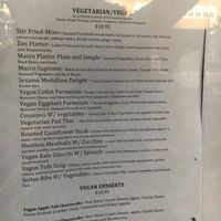 Part of menu in window at Good Health Cafe in New York City