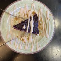 The scrumptious blueberry cheesecake   at Good Health Cafe in New York City