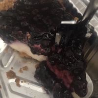 Vegan blueberry cheesecake. SO good! at Good Health Cafe in New York City