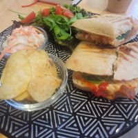 Falafel Fiesta Panini at Yugen Coffee House in Bangor