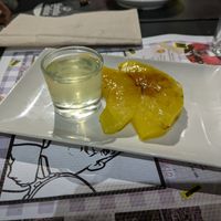 Caramelized pineapple at Eiffel Restaurante in Madrid