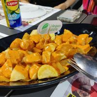 Patatas bravas (no mayo) at Eiffel Restaurante in Madrid