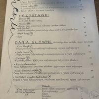 Menu (vegan options clearly indicated)  at Kardamon  in Bielsko-biala