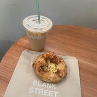 Cold Brew Latte With Oat Milk And Vanilla, Vegan Vanilla Danish  at Blank Street Coffee - Marble Arch in London