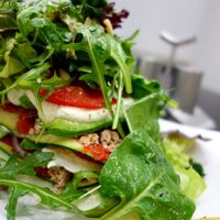 Yummy raw vegan lasagna! at Rag Bar in Frankfurt