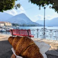 Vegan croissant at Wilma's Coffee in Lugano