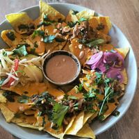 Nachos con jackfruit at Monkey Mood in Capbreton
