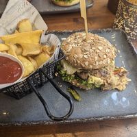 Veggie burger (vegan) at Grill & Green in Hamburg