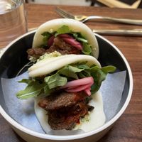 Oyster mushroom bao buns   at Loqui Restaurant & Bar Inc in Saskatoon