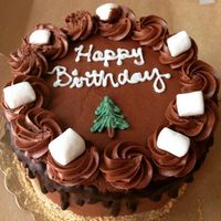 My very own vegan birthday cake. S'mores flavor. The best cake ever. Friends and family didn't believe it was vegan! at Reverie Bakeshop in Richardson