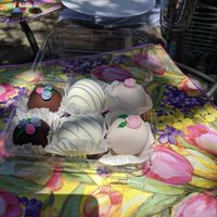 Cake balls for Mothers Day. We sampled all the flavors. at Reverie Bakeshop in Richardson