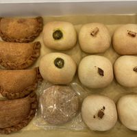 Black bean empanadas, Veg dog jalapeño and potato tofu scramble  at Reverie Bakeshop in Richardson