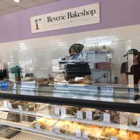 The middle section with mostly cake balls & kolaches  at Reverie Bakeshop in Richardson