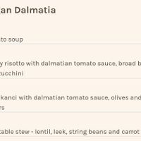 On the photo, you see the vegan menu. There are 3 mains and 1 starter. at UjeOilBar Restaurant in Split