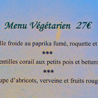 Menu juillet 2025 at Aux Trois Maries in Lyon