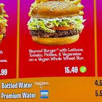 Menu - Vegan option   at Krusty Burger in Universal City